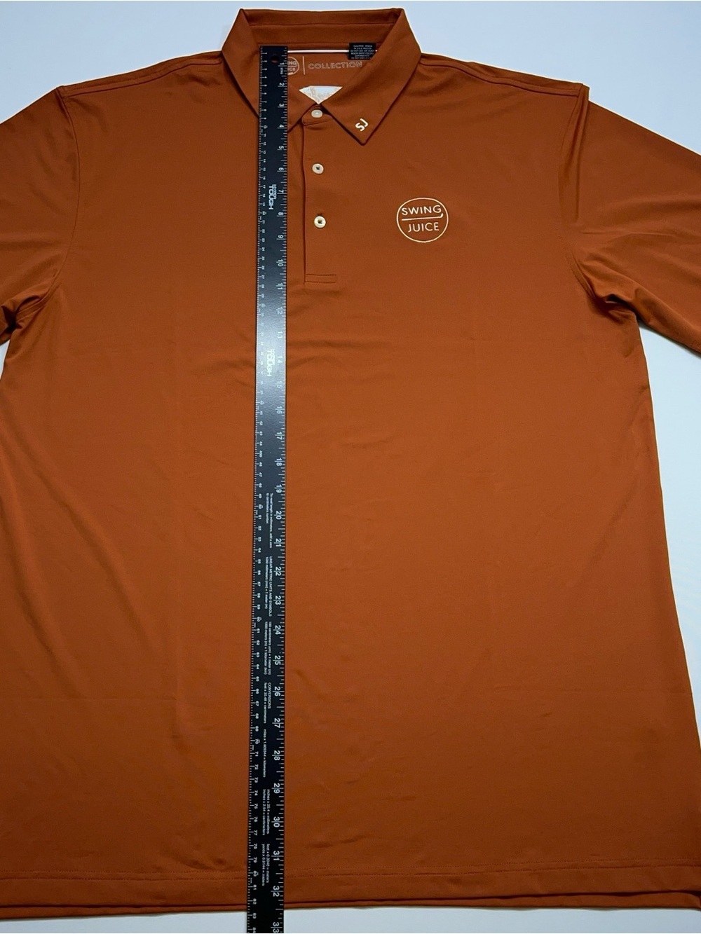 Swing Juice Golf Polo Shirt Mens Size XL Performance Bamboo Charcoal Orange - Picture 9 of 12